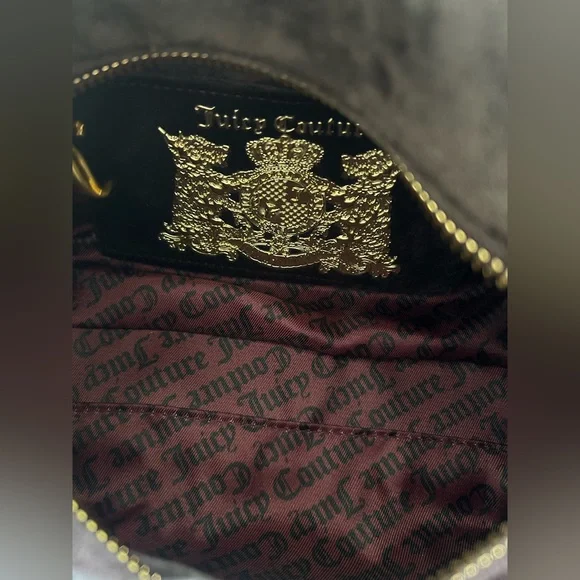 Viral Juicy Couture UK Brown Scottie Dog Velour Bowler Bag - Picture 7 of 8